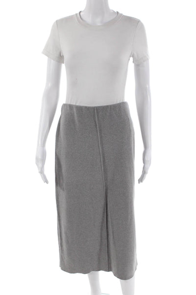 Zara Womens Knit Straight Skirt Gray Size M