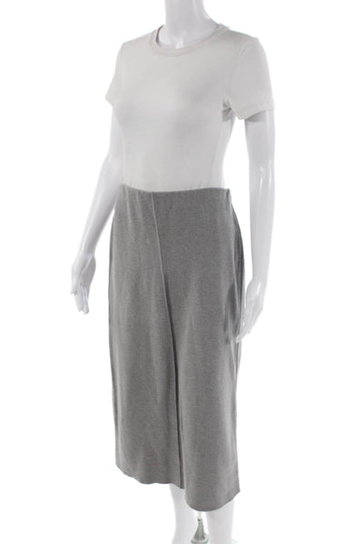 Zara Womens Knit Straight Skirt Gray Size M