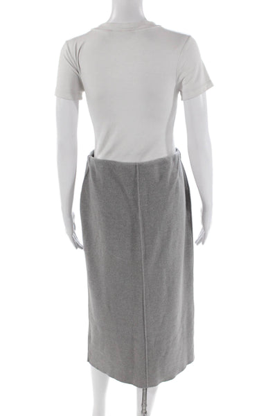 Zara Womens Knit Straight Skirt Gray Size M