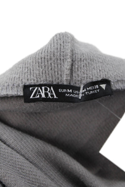 Zara Womens Knit Straight Skirt Gray Size M