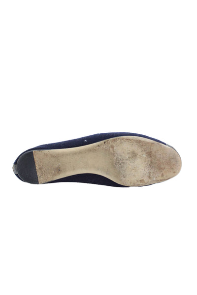 Reed Krakoff Womens Suede Round Toe Slip On Flats Blue Size 39 9