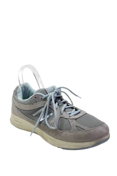 New Balance Womens 877 Suede Trim Lace Up Walking Sneakers Gray Blue Size 11