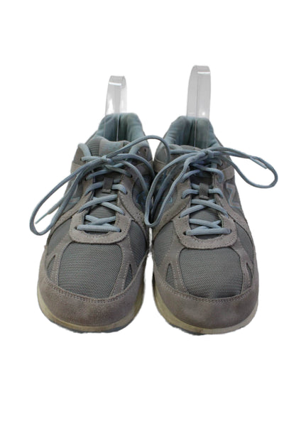 New Balance Womens 877 Suede Trim Lace Up Walking Sneakers Gray Blue Size 11