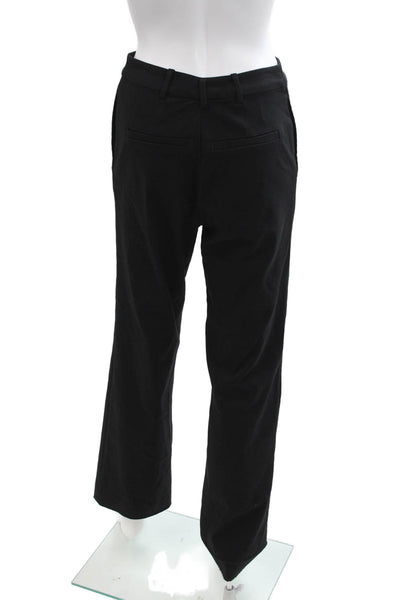 NBD Womens High Rise Pleated Slit Ankle Flare Leg Trouser Pants Black Size M