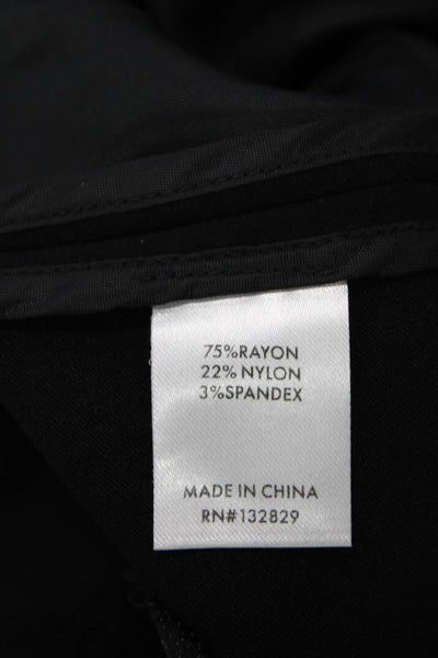 NBD Womens High Rise Pleated Slit Ankle Flare Leg Trouser Pants Black Size M