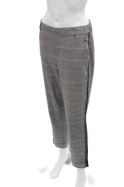 Zara Trafaluic Colletion Women's Straight Leg Cuff Hem Plaid Pants Size M