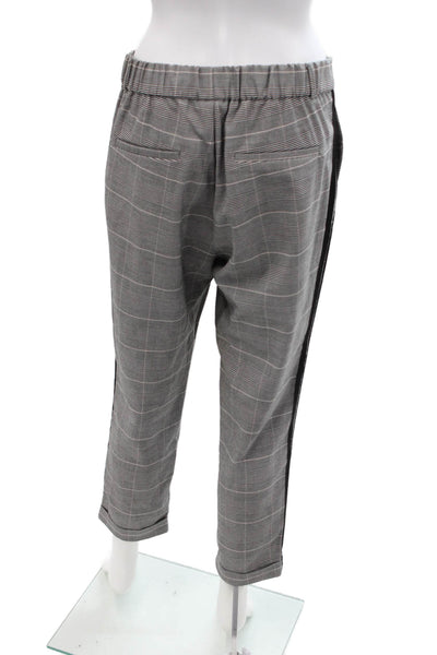 Zara Trafaluic Colletion Women's Straight Leg Cuff Hem Plaid Pants Size M