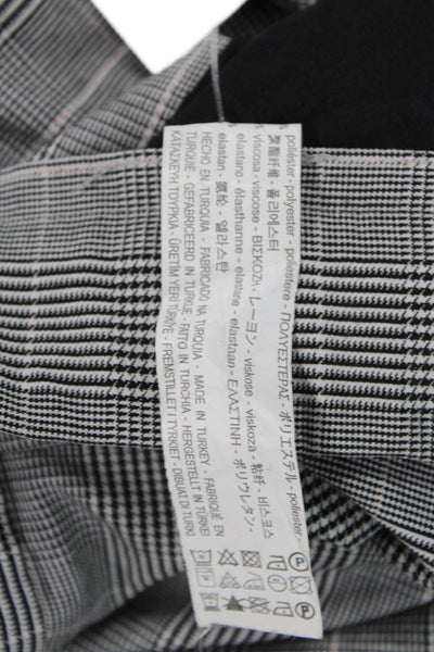 Zara Trafaluic Colletion Women's Straight Leg Cuff Hem Plaid Pants Size M