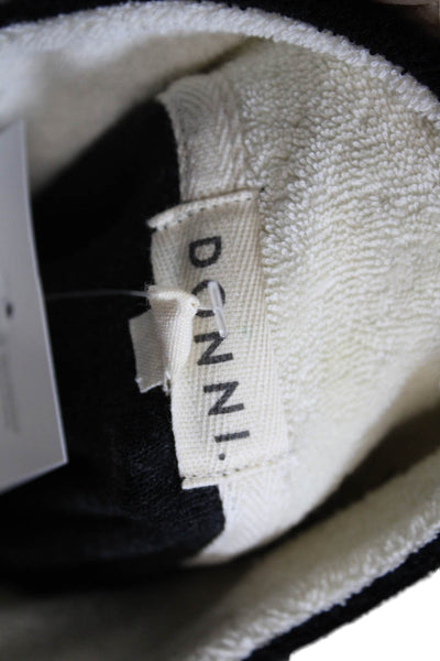 Donni WOmens Cotton Blend High Neck Half Zip Sweatshirt Black Size M