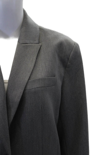 Something Navy Womens Long Sleeve Two Button Blazer Jacket Gray Size XS