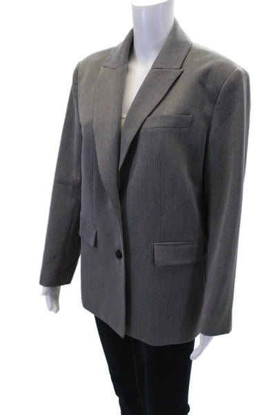 Something Navy Womens Long Sleeve Two Button Blazer Jacket Gray Size XS