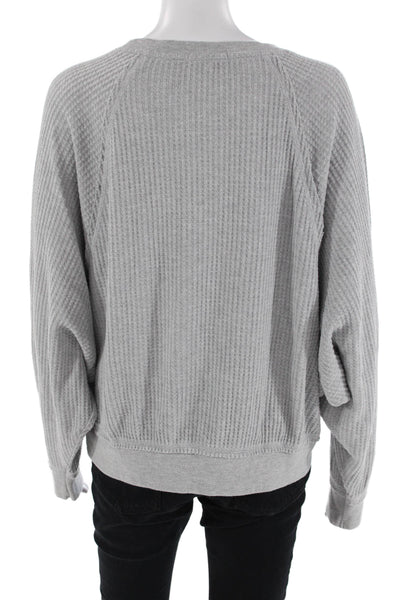 Z Supply Womens Pullover Sweatshirt Gray Size M