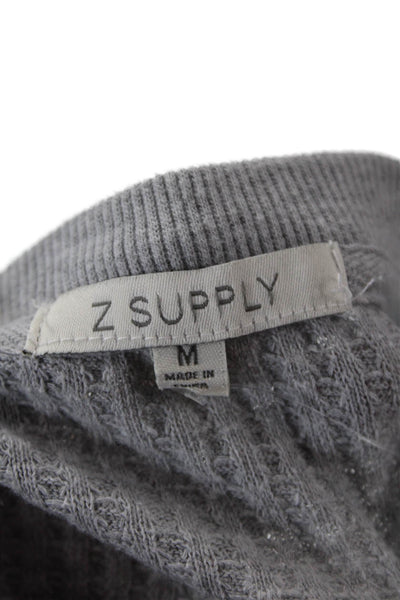 Z Supply Womens Pullover Sweatshirt Gray Size M