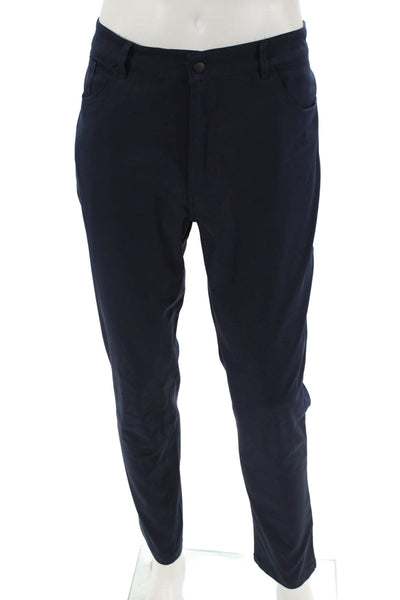 Zara Mens Tapered Stretch Pants Blue Size 32