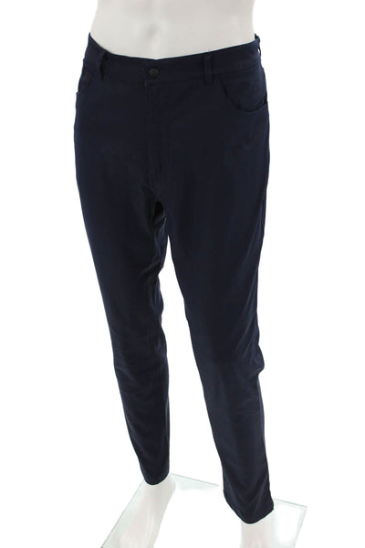 Zara Mens Tapered Stretch Pants Blue Size 32