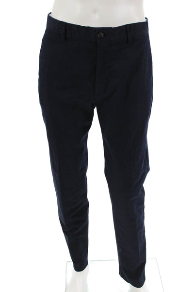 Zara Mens Flat Front Dress Pants Blue Size 32