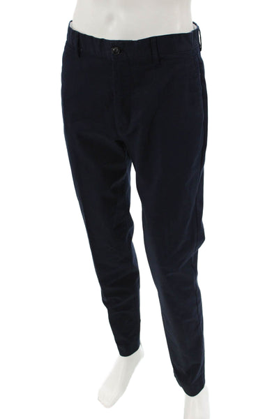 Zara Mens Flat Front Dress Pants Blue Size 32