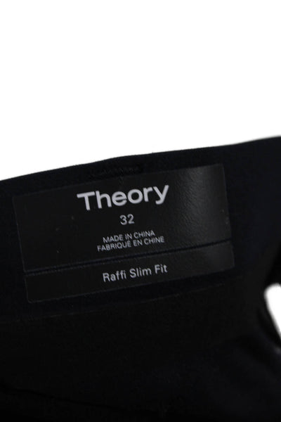 Theory Womens Raffi Slim Fit Pants Blue Size 32