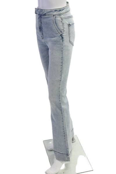 Hidden Womens High Rise Light Wash Flare Leg Jeans Blue Cotton Size 26
