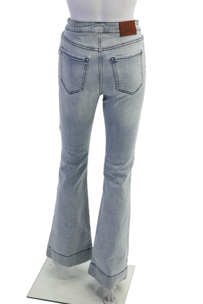 Hidden Womens High Rise Light Wash Flare Leg Jeans Blue Cotton Size 26
