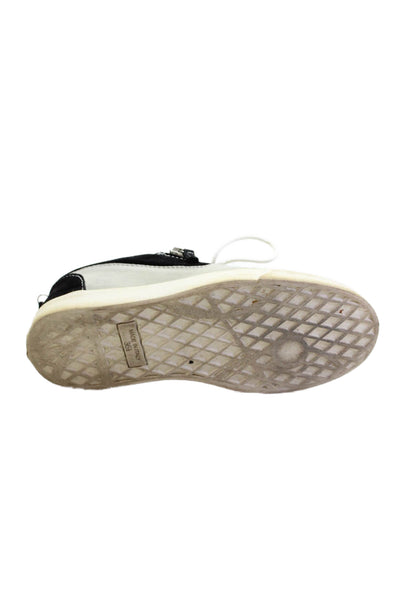 Giuseppe Zanotti Design Womens Suede Low Top Sneakers Black Grey Size 36.5 6.5