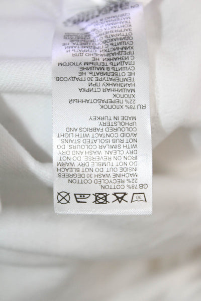 Reiss Womens Cotton Blend Four Pocket High-Rise Shorts White Size 10