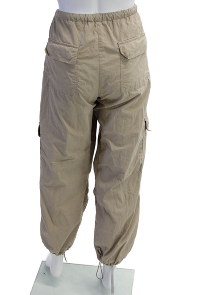 Heartloom Womens Cotton Blend Drawstring Waist Cargo Pants Beige Size S