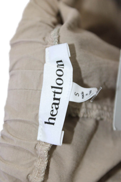Heartloom Womens Cotton Blend Drawstring Waist Cargo Pants Beige Size S