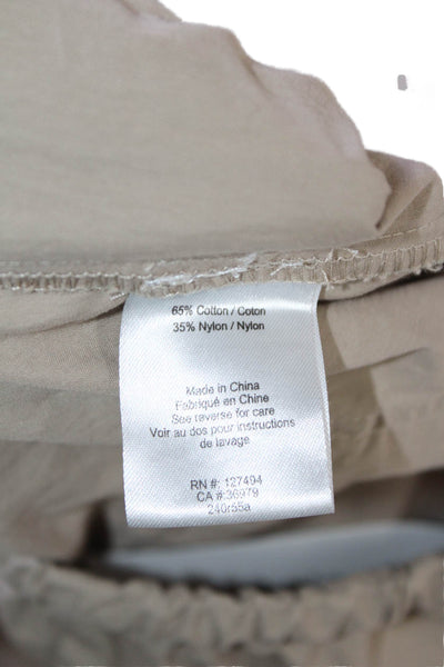 Heartloom Womens Cotton Blend Drawstring Waist Cargo Pants Beige Size S