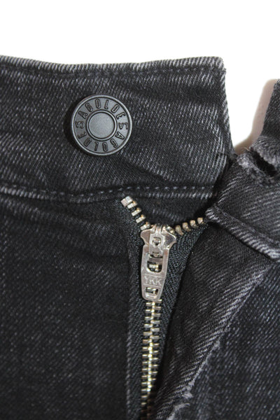 Agolde Womens Distressed Skinny Jeans Black Size 26