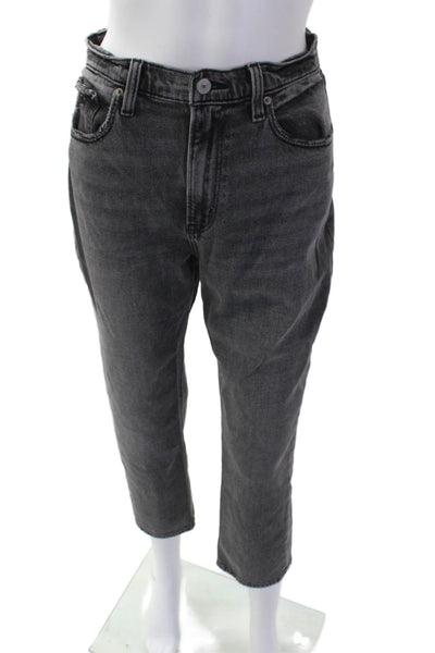 Abercrombie & Fitch Womens Straight Jeans Black Size 26