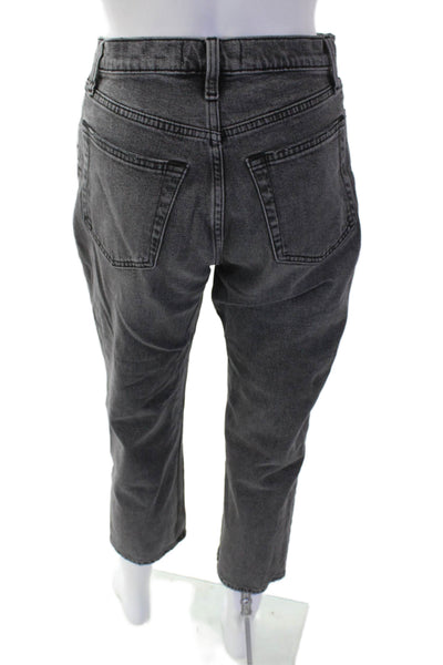 Abercrombie & Fitch Womens Straight Jeans Black Size 26