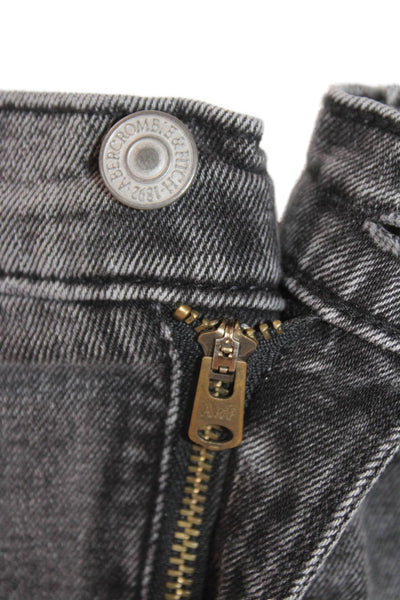 Abercrombie & Fitch Womens Straight Jeans Black Size 26