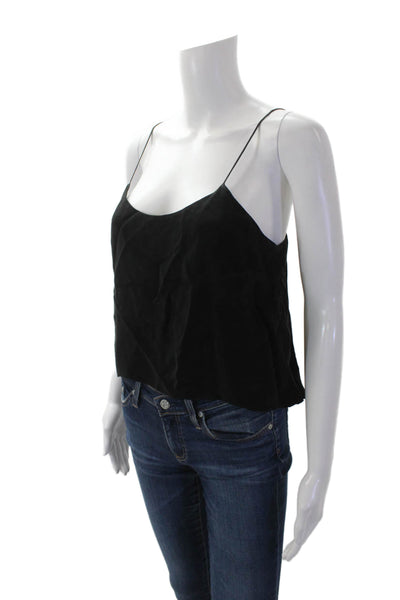 Philanthropy Womens Spaghetti Strap Cropped Cami Top Black Size S