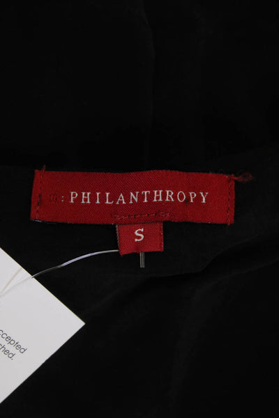 Philanthropy Womens Spaghetti Strap Cropped Cami Top Black Size S