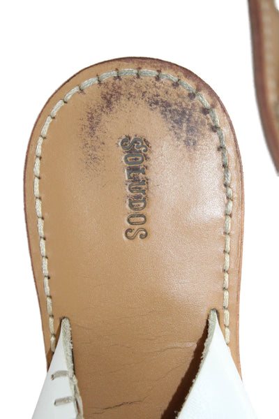 Soludos Womens Open Toe Strap Flat Slip On Sandals Brown Size 8