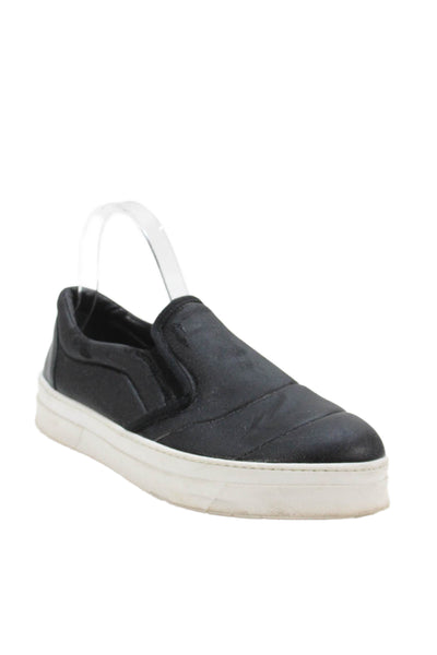 Barneys New York Womens Textured Slip On Lined Shoes Black Size EUR 40