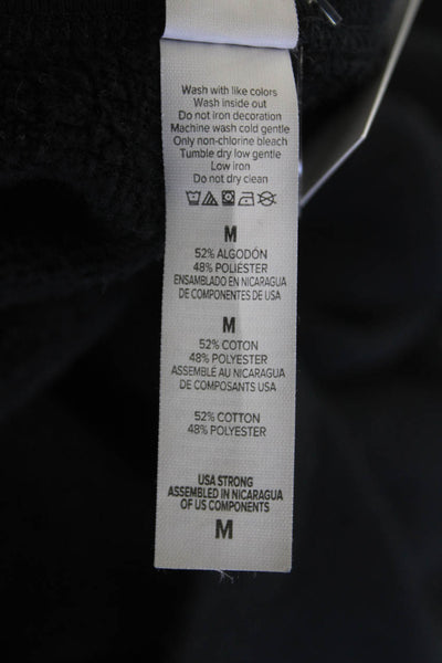 Bella + Canvas Womens Graphic Crew Neck Long Sleeve Sweatshirt Black Size M