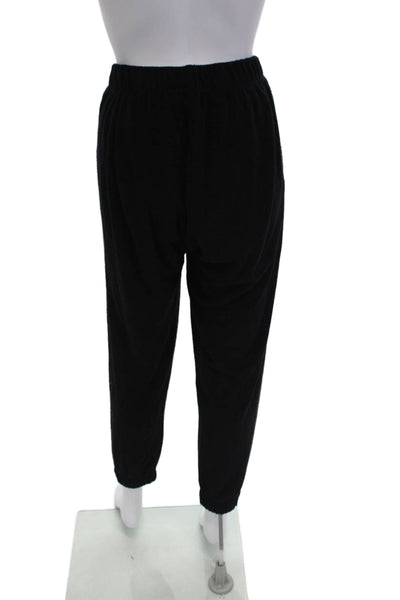 Donni Womens Cotton Blend Terry Tapered Loungewear Pants Black Size L