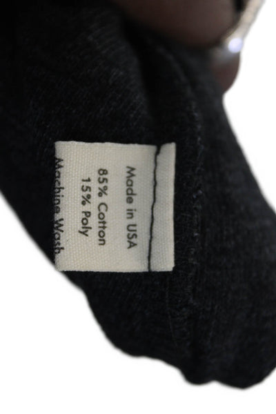 Donni Womens Cotton Blend Terry Tapered Loungewear Pants Black Size L