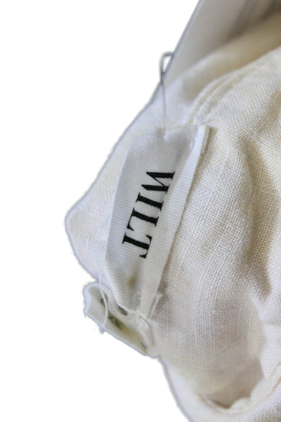 Wilt Womens Button Front Long Sleeve Collared Tie Dyed Shirt Brown White XS