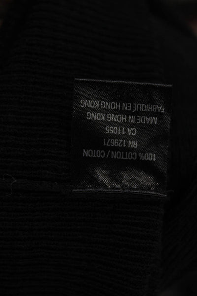 360 Sweater Womens Scoop Neck Lightweight Knit Tank Top Black Cotton Size Small