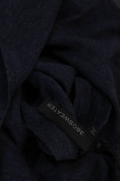 360 Sweater Womens Scoop Neck Lightweight Knit Tank Top Navy Cotton Size XS