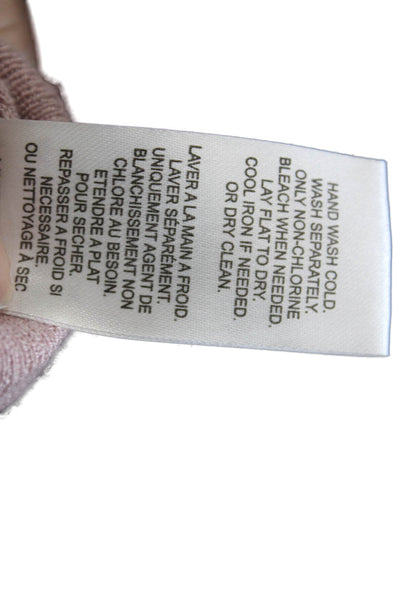Splendid Women's Long Sleeves Ribbed Pullover Sweater Mauve Size M