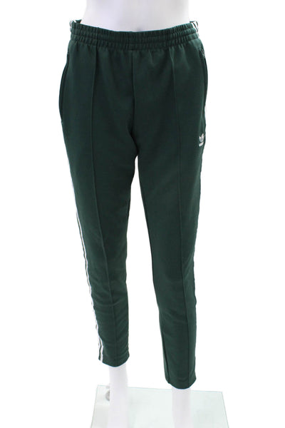 Adidas Womens Striped Detail Drawstring Pleated Sweatpants Green Size S