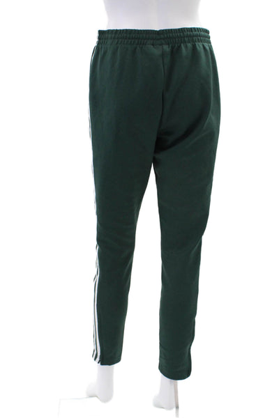 Adidas Womens Striped Detail Drawstring Pleated Sweatpants Green Size S