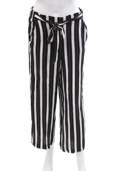 Wilfred Women's Pull-On Tie Waist Straight Leg Pants Striped Size M