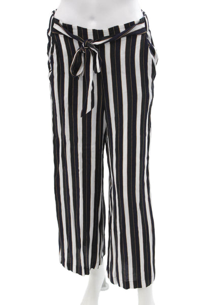 Wilfred Women's Pull-On Tie Waist Straight Leg Pants Striped Size M