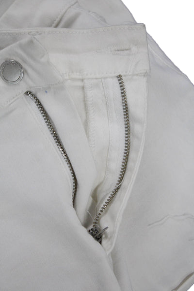 Blank NYC Women's Five Pocket Button Closure Cut-Off Shorts White Size 29