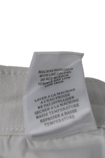 Blank NYC Women's Five Pocket Button Closure Cut-Off Shorts White Size 29